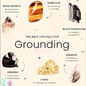 Crystals for grounding. ✨🕉✨🌸